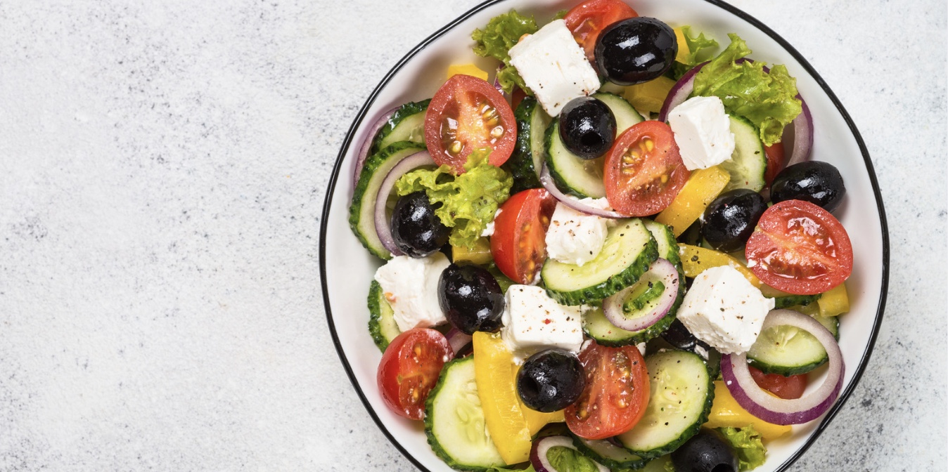 Mediterranean Salad with Extra Virgin Olive Oil